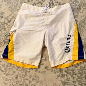 Mens Corona Surf Board Shorts , Size XL Pristine 90s Y2K Beach Wear 40" Trunks